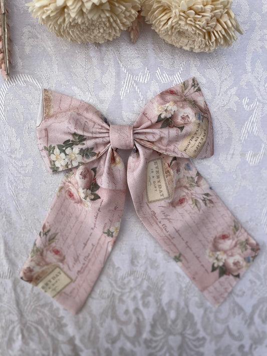 Pink Coquette Hair Bow