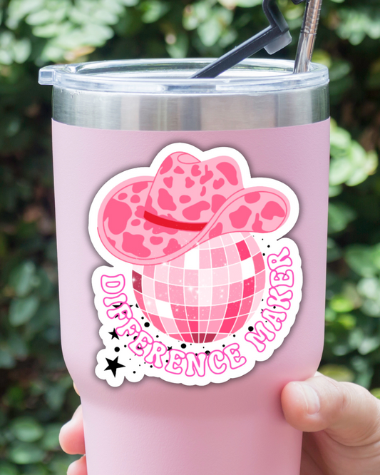 Cowgirl Disco Difference Maker Sticker