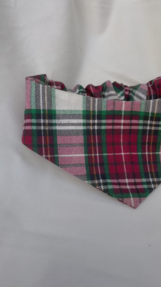 Checkered dog bandana